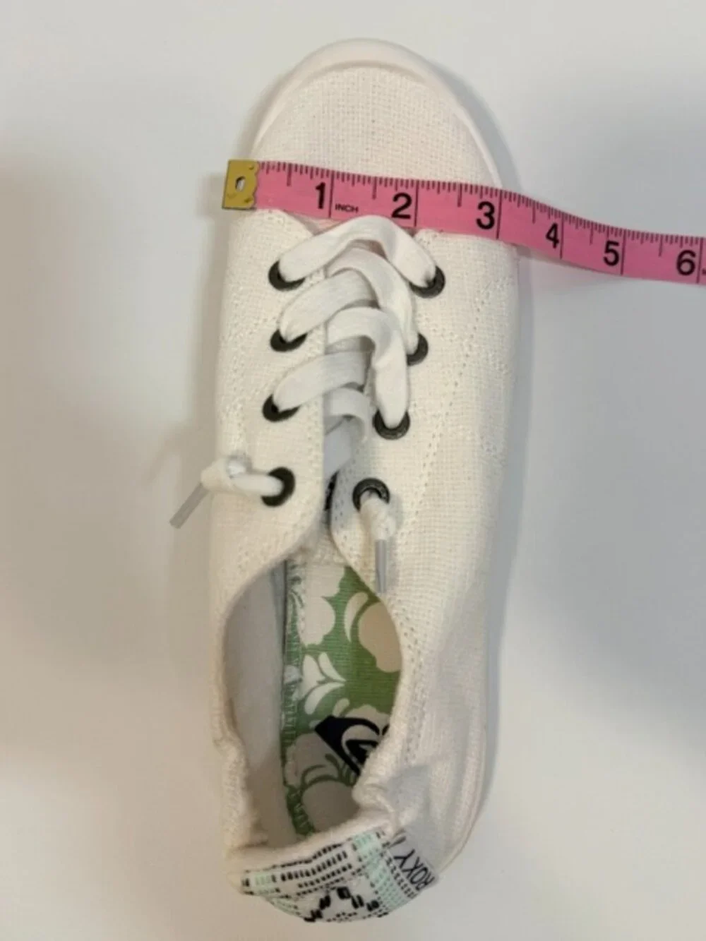 Roxy Bayshore White Sneakers Washable Size 8